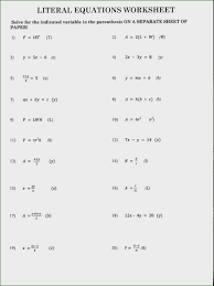 Some of the worksheets for this concept are literal equations, literal equations, literal equations work 1, practice solving literal equations, literal equations work answers, literal equations project, solving two step equations sol, name period date 2 5 literal equations and formulas. Literal Equations Worksheet Answer Nidecmege