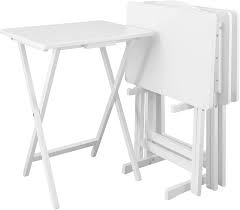 What is a television tray table? Casual Home 5pcs Set White Tray Table Solid Pine By Visit The Casual Home Store Walmart Com Walmart Com