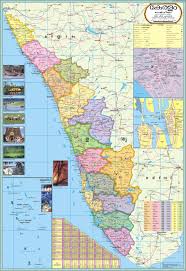 Data visualization on kerala map. Kerala Map Malayalam Vidya Chitr Prakashan And State Maps Amazon Com Books