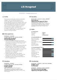 Creative graphic and web designer resume templates on envato elements for 2020. Multimedia Designer Resume Example Kickresume