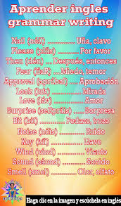 Aprender Ingles Grammar Writing Gramatica Ingles Primaria Palabras En Ingles Y Espan Vocabulario En Ingles Palabras Basicas En Ingles Palabras Ingles Espanol El idioma inglés (english language o english, pronunciado /ˈɪŋɡlɪʃ/) es una lengua germánica occidental que surgió en los reinos anglosajones de inglaterra y se extendió hasta el norte en lo que se convertiría en el sudeste de escocia, bajo la influencia del reino de northumbria. aprender ingles grammar writing