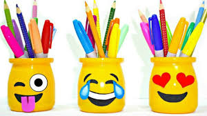 Diy School Supplies For Back To School Easy Cute Emoji Pencil Holders Diy Pencil Holder Diy School Supplies School Diy