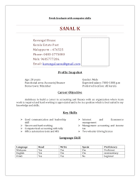 Job application cv format kerala. Resume Sample For B Com Graduates