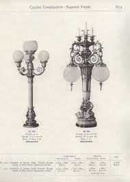 Antique Horn And Brannen And Forsyth Lighting Catalog 1900 Newel Post Rokoko