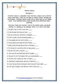 Print our seventh grade (grade 7) worksheets and activities, or administer them as online tests. Grade 5 English Resources Printable Worksheets Topic Relative Clauses Relative Clauses 1st Grade Writing Worksheets Writing Sight Words