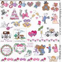 Some stitching supply sites offer free patterns. Maria Diaz Wedding Mini Motifs Cross Stitch Pattern Charts
