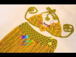 كروشية مايوه بكينى سريع وسهل للمبتدئين قناة خيط وإبرة ريرى فاروق crochet bikini fast and easy youtube tassel necklace fashion body care