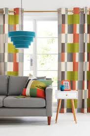 Buy Multicoloured Block Print Eyelet Curtains Studio Collection By Next From The Next Uk Online Shop Curtains Colorful Curtains Curtain Styles