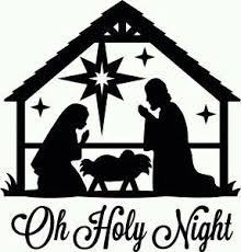 Nativity Silhouette Baby In Cradle Nativity Silhouette Silhouette Christmas Christmas Art