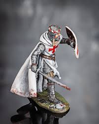 54 Mm Figurine Medieval Knight Toy Figure Teutonic Order Etsy Medieval Knight Medieval Miniature Figures