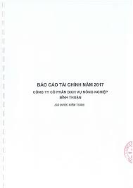 báo cáo tài chính năm 2017 - công ty cổ phần dịch vụ nông nghiệp ...