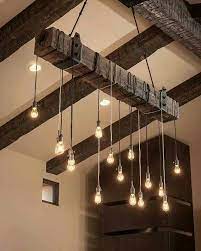 Maybe Different Lights But Cool Idea Would Look Great Over My Island Counter Unusual Lighting Rustic Lighting Rustic Chandelier