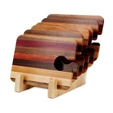 Adams cutting board out of the seven we tested. Wooden Party Trays Set Of 6 Wine Glass Holder Snack Tray Uncommongoods Party Trays Wooden Wine Glass Holder