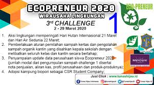 Sekolah yang lengkap sebagai identitas sekolah. Challenge Iii Ecopreneur 2020 Tunas Hijau Id
