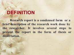 Research Report Writing