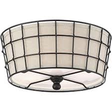 Led ceiling lights modern and energy saving. 360 Lighting Rustic Farmhouse Ceiling Light Flush Mount Fixture Black Cage 16 Wide Burlap Shade For Bedroom Kitchen Hallway Target