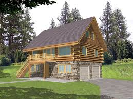 Walkout basement house plans with photos from don gardner houseplans. Leverette Raised Log Cabin Home Plan 088d 0048 House Plans And More