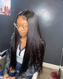 Middle Part Closure Bus Down Link In Bio For Booking Hairbyhim Hairbyhim Cl Sew In Straight Hair Straight Hairstyles Sew In Hairstyles