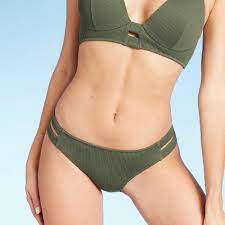 Women S Ribbed Cheeky Bikini Bottom Shade Shore Palm Green Xs Women S Womens Swimsuits Bikini Cheeky Bikinis Bathing Suit Designs