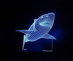Shark Hologram Led Night Light Lamp Dudeiwantthat Com