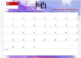 July 2019 Calendar Singapore Calendar 2019 Template Calendar Template Calendar Word