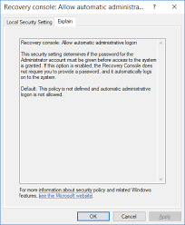 Here's more on the tool, plus a list of recovery console commands. Enable Password Prompt For Windows Recovery Environment Server Fault
