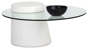 Avoid placing hot or wet items on surface; Hadriel Coffee Table Round Ivory Concrete Contemporary Coffee Tables By Rustic Home Furnishings Houzz