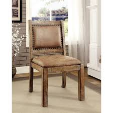 Our amish dining chairs, kitchen chairs, benches, and bar stools are not limited to one style. Furniture Of America Liston Wood Dining Chair In Rustic Pine Set Of 2 Idf 3829ra Sc