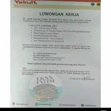 Maybe you would like to learn more about one of these? Lowongan Kerja Pt Yakult Ngoro Diutamakan Wanita Hugo Job Loker
