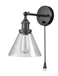 Whether you want to add a unique flair to your living room or hallway with a modern wall sconce or you want to distinguish your lighting style with a beautiful traditional sconce, we have a large wall sconce selection for you to choose from, including our exclusive sconces available only from. Vintage Oil Rubbed Bronze Wall Sconce With Flared Funnel Glass Shade Sold As A Pair Two Sconces In One Box Homstyle B8837bu Ob C 2 Wall Lights Tools Home Improvement Wieliczkapark Pl