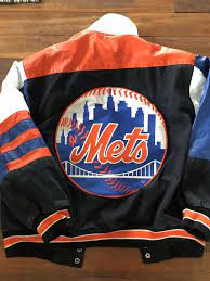 Vintage Mlb Jeff Hamilton New York Mets Denim And Leather Baseball Jacket Fashion Clothing Shoes Accessories Mensclothing Coatsjackets Ebay Link Ropa