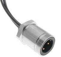 MIN Power Distribution Series, Receptacle, 4 Pole, Male Straight, 2M,  12awg, 30A, .5-NPT, Front Mount, Nickel Plated Brass