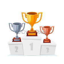 Soldier field, chicago, il tv: Gold Silber Bronze Pokal Siegerpokal Auf Dem Siegerpodest Im Cartoon Stock Vektorgrafi Crushpixel