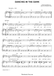 A must have for the springsteen fan! Dancing In The Dark Sheet Music Bruce Springsteen Sheetmusic Free Com