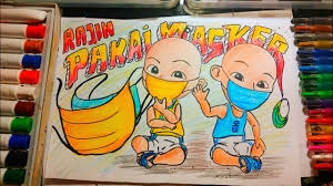 Desain rumah minimalis 3d warehouse. Mewarnai Gambar Upin Ipin Pakai Masker Download Kumpulan Gambar