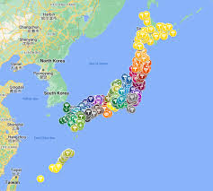 A Map of Fukei-in (scenic postmarks) in Japan (bilingual post) - Japanese -  日本語 - Postcrossing Community