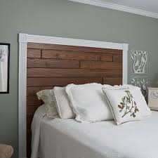 Shop 5 375 In X 1 Ft Highlands Chocolate Pine Wood Wall Plank At Lowes Com Diy Headboard Wooden Home Decor Bedroom Custom Headboard