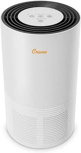 Amazon Com Crane Tower Air Purifier With True Hepa Filter Ee 5068 Germicidal Uv Light Premium 300 Sq Feet Coverage Timer Function Sleep Mode Washable Particle Filter White Health Personal Care