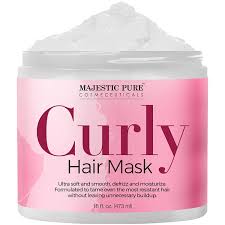 Don't fight your curls, work with them! Buy Majestic Pure Curly Hair Mask For Ultra Soft Smooth Hair Defrizz Moisturize Deep Conditioning Hair Treatment For Dry Damaged Hair And Chemically Processed Hair 16 Fl Oz Online In Vietnam