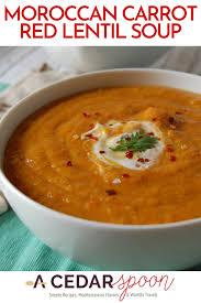 Moroccan Carrot Red Lentil Soup Recipe Red Lentil Soup Moroccan Carrots Lentil Soup Recipes