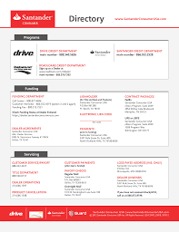 It is the foundation of being a responsible bank. Dealer Contact Sheet Santander Consumer Usa