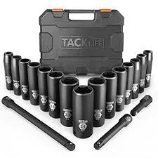 Tacklife Drive Impact Socket Set 18pcs 1 2 Inch Drive Deep Impact Socket Set 6 Point 10 24mm 15pcs Metric Sockets With 3pcs 1 2 Inch Drive Impact Extension Impact Socket Set Impact Sockets Socket Set