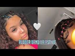 Rubber Band Hairstyles Youtube Rubber Band Hairstyles Hair Rubber Bands Hair Styles
