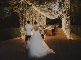 Fairy Lights Malaysia Happy Couple Wedding Planner Spain Alicante Duques Villahermosa Gown Vestid Wedding Dinner Music Backyard Wedding Wedding Lights