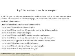 Top 5 Lab Assistant Cover Letter Samples