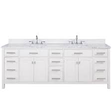 Design Element V01 84 Wt Valentino 84 Inch Double Sink Vanity In White