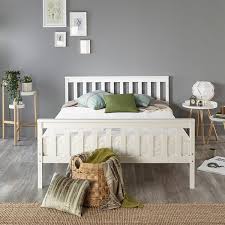 White bed frame without headboard. Double Bed Frame No Headboard Wayfair Co Uk