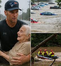 TOM BRADY EMERGES IN FLOOD-RAVAGED TEXAS LIKE A GHOST NAMED “HOPE” — NO  CAMERAS, NO AGENTS, JUST A MAN CARRYING NOODLES AND TEARS THROUGH THE WATERS  — Locals couldn't believe their eyes