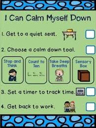 Calm Down Chart Freebie Anger Management For Kids