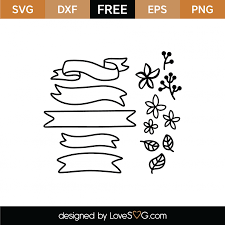 Download Free Ribbon Banners Svg Cut File Lovesvg Com